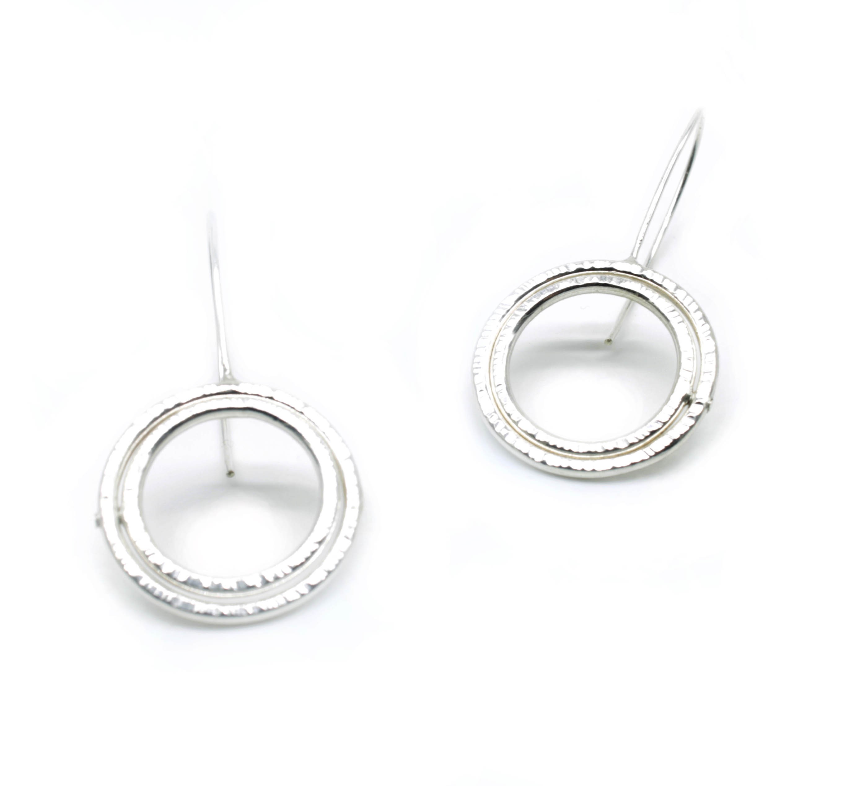 Boucles d'oreilles longues "Rond jumelé" Boucles d'oreilles longues "Rond jumelé"