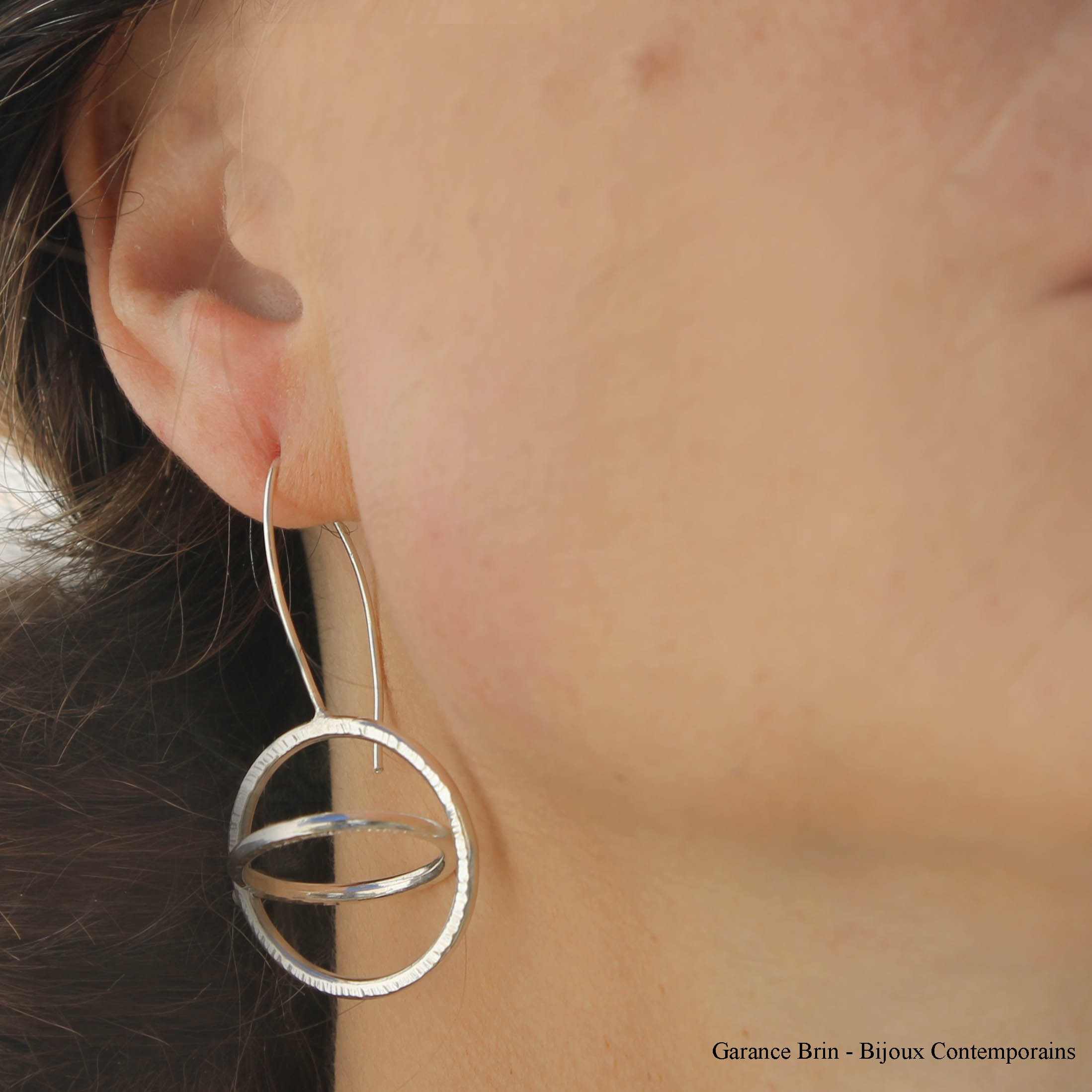 Boucles d'oreilles longues "Rond jumelé" Boucles d'oreilles longues "Rond jumelé"